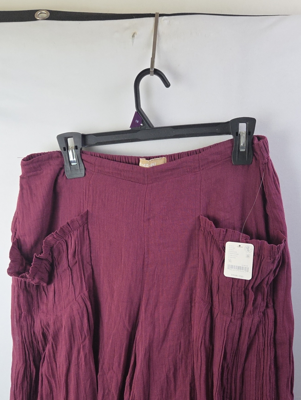 Free People Free-est Harlem Wide Leg Pull Up Pants Sz XL Boho Bohemian Euro Boho - Picture 9 of 13